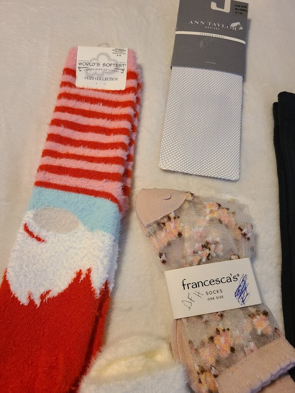 Bundle Of 8 Pairs Assorted Style Womens Socks OS One Size - Picture 3 of 4